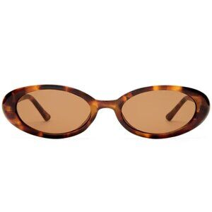 AIRE Fornax Dark Tort Oval Sunglasses Brown Lens Women’s UV3 Recycled NWT